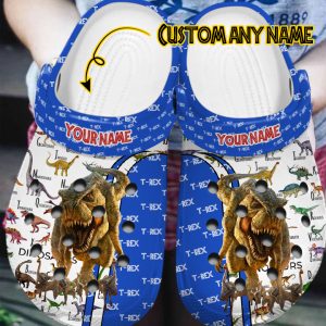 GCP2608301-mockup.jpg, Experience Supreme Comfort With Our Unisex Adults T-Rex Dinosaur Personalized Crocs, Personalized, Unisex