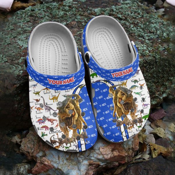 GCP2608301 mockup01, Experience Supreme Comfort With Our Unisex Adults T-Rex Dinosaur Personalized Crocs, Personalized, Unisex