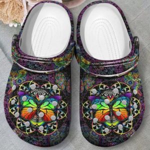 GLB2202223 ads 3 600×600 1, Adult Crocs Classic Unisex Clogs Butterfly Garden Shoes, Adult, Classic, Unisex