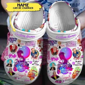 1 2 scaled 1, Lightweight Non-slip And Customized Crocs, Pink Summer Carnival Tour 2023 On The White Crocs. Quick Delivery Available!, Customized, Non-slip, Pink, White