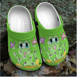 Capture.PNG, Beautiful Green Frog And Colorful Butterflies Breathable Crocs Shoes, Beautiful, Breathable