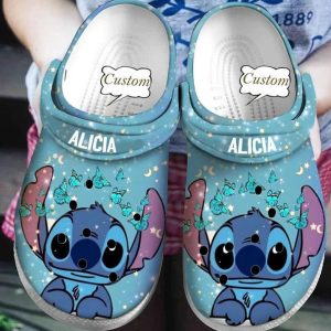 Custome Name Lilo Stitch Butterfly Crocband Crocs brzrwf