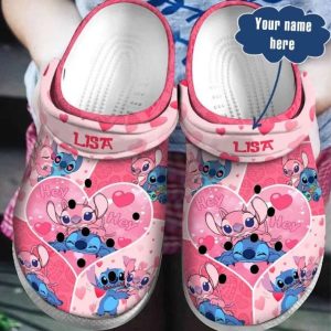 Custome Name Lilo Stitch Hey Love Crocband Crocs cbi5hc 1