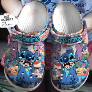 Custome Name Lilo Stitch Smile Crocband Crocs zydhkl