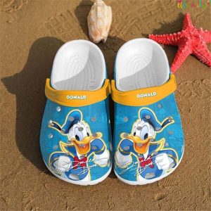Donald Duck Disney Cartoon Movie, So Cute Donald Duck Quack Lightweight Blue Unisex Crocs, Hot Summer Crocs!, Blue, Lightweight, Unisex