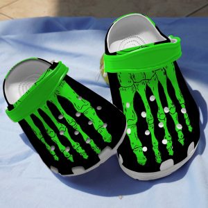 GAB0409108ch 2, Unisex Green Skeleton Clogs, Classic Comfort Adult Crocs, Perfect For Outdoor Activities, Adult, Classic, Comfort, Green, Outdoor, Unisex