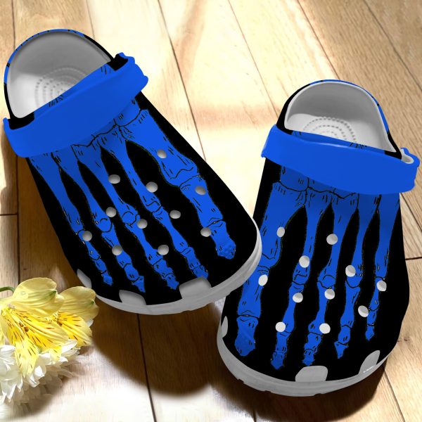 GAB0409109ch 1, Unisex Blue Skeleton Clogs, Classic Comfort Adult Crocs, Perfect For Outdoor Activities, Adult, Blue, Classic, Comfort, Outdoor, Unisex