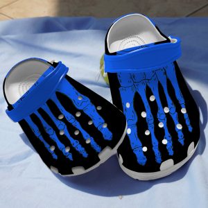 GAB0409109ch 2, Unisex Blue Skeleton Clogs, Classic Comfort Adult Crocs, Perfect For Outdoor Activities, Adult, Blue, Classic, Comfort, Outdoor, Unisex