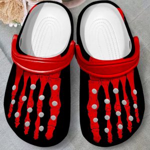 GAB0409112ch 3, Unisex Red Skeleton Clogs, Classic Comfort Adult Crocs, Perfect For Outdoor Activities, Adult, Classic, Comfort, Outdoor, Red, Unisex