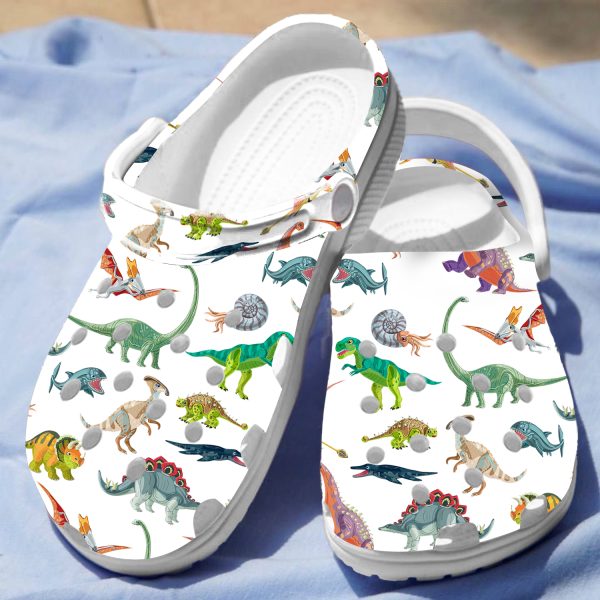 GAB2709103 4, Cute Dinosaurs Collection Crocs New Design Helps Drain Water And Debris When Kickin’ Around In Wet Conditions, Cute, Kids, New Design