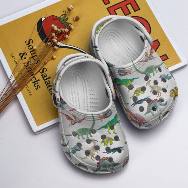 GAB2709103 kid 4, Cute Dinosaurs Collection Crocs New Design Helps Drain Water And Debris When Kickin’ Around In Wet Conditions, Cute, Kids, New Design