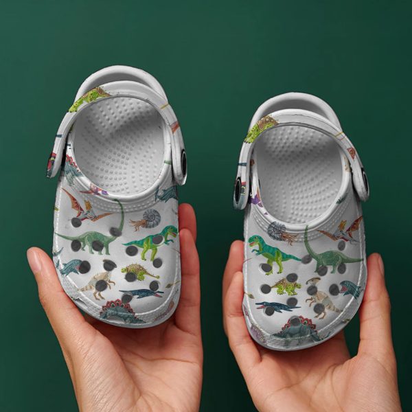 GAB2709103 kid 5, Cute Dinosaurs Collection Crocs New Design Helps Drain Water And Debris When Kickin’ Around In Wet Conditions, Cute, Kids, New Design