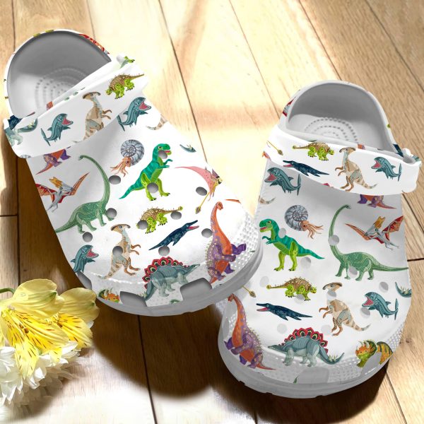 GAB2709103ch 1, Cute Dinosaurs Collection Crocs New Design Helps Drain Water And Debris When Kickin’ Around In Wet Conditions, Cute, Kids, New Design