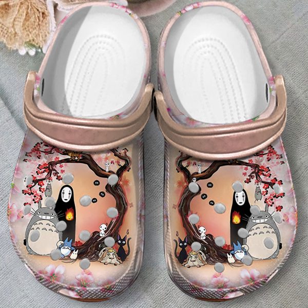 GAD1207907 ads1, Crocs Non-slip Studio Ghibli Sakura Floral Pink Clogs, Cute And Safe For Outdoor Play, Cute, Non-slip, Pink