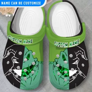 GAD1707305 custom mockup 1 600×600 1, Personalized Durable Oogie Boogie Black And Green Crocs, Buy More Save More, Black, Green, Men, Personalized