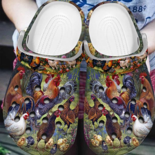 GAD1905108 ads6, Lightweight Non-slip And Colorful Chicken Family In the Forest Art Crocs, Order Now for a Special Discount!, Colorful, Non-slip