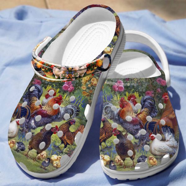 GAD1905108 ads8, Lightweight Non-slip And Colorful Chicken Family In the Forest Art Crocs, Order Now for a Special Discount!, Colorful, Non-slip