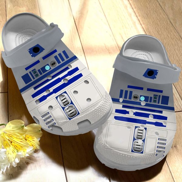 GAD2407103 ads5, New Star Wars R2 D2 Printed Crocs Surface with A Perfect Version Additional Ventilation And Durability, New