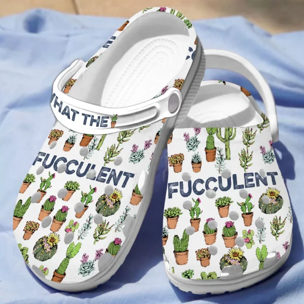 GAL0308303 2 jpg, Special Design Durable And Good-looking What The Fucculent With Custom Name Crocs, Quick Delivery Available!, Durable, Good-looking, Special