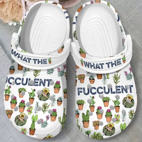 GAL0308303 3 jpg, Special Design Durable And Good-looking What The Fucculent With Custom Name Crocs, Quick Delivery Available!, Durable, Good-looking, Special