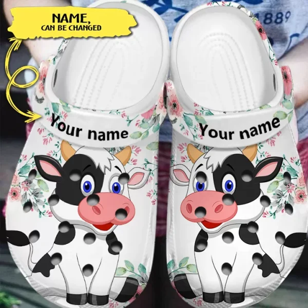 GAL2908301 jpg, So Cute Design Floral Highland Cattle Personalized Crocs, Cute, Personalized
