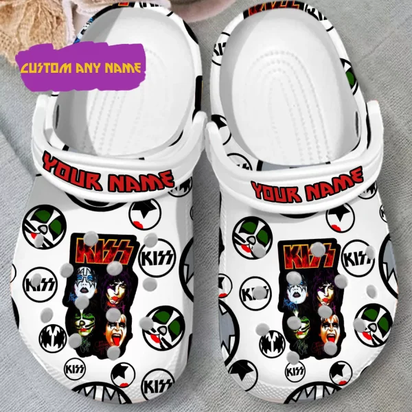 GAP1807302 mockup 02 jpg, For Fans, New Design Breathable And Water-Resistant Kiss Band Music Collection Crocs, Quick Delivery Available!, Breathable, New Design, Water-Resistant