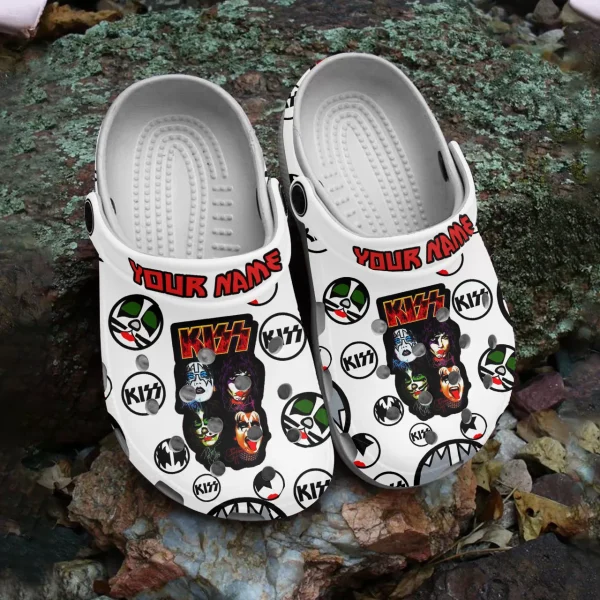 GAP1807302 mockup 03 jpg, For Fans, New Design Breathable And Water-Resistant Kiss Band Music Collection Crocs, Quick Delivery Available!, Breathable, New Design, Water-Resistant
