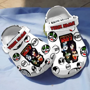 GAP1807302 mockup jpg, For Fans, New Design Breathable And Water-Resistant Kiss Band Music Collection Crocs, Quick Delivery Available!, Breathable, New Design, Water-Resistant