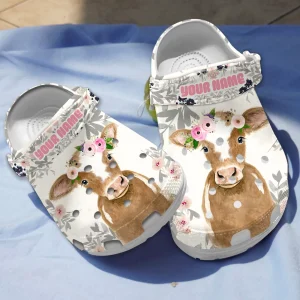 GAP2908303 mockup 02 jpg, Water-proof Farm Floral Daily Cattle Customized Crocs, Water-proof