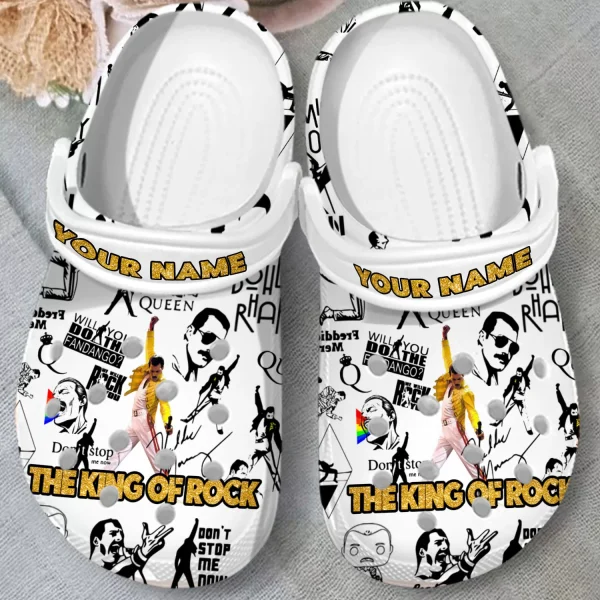 GAP3107301 mockup 03 jpg, For Fans, Breathable Cool And Customized The King Of Rock Queen Band Crocs, Easy to Buy!, Breathable, Cool, Customized