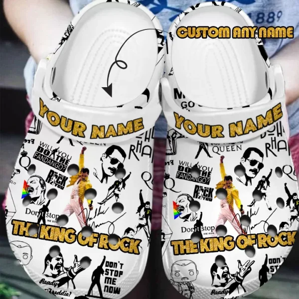GAP3107301 mockup jpg, For Fans, Breathable Cool And Customized The King Of Rock Queen Band Crocs, Easy to Buy!, Breathable, Cool, Customized