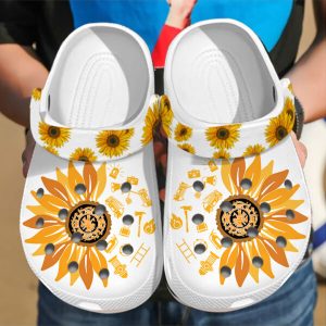 GAS0206103 ads1 600×600 1, Breathable Firefighter Sunflower Crocs, High Fashion Sandal and Perfect Design To Wear Everyday, Breathable