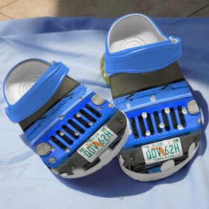 GAS1208104ch ads1, Blue Jeep Car Cool Clogs, Limited Edition Summer Crocs, Blue, Limited Edition
