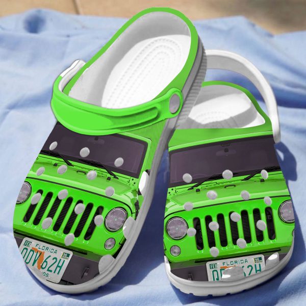 GAS1208106ch ads3, Green Jeep Cool Design Comfort Sandal Crocs, Easy To Clean!, Comfort, Cool, Green