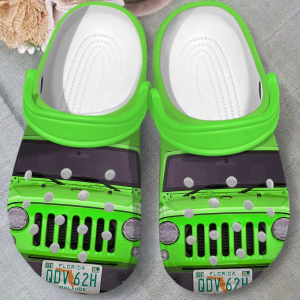 GAS1208106ch ads6, Green Jeep Cool Design Comfort Sandal Crocs, Easy To Clean!, Comfort, Cool, Green