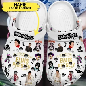 GAS1907301 add 600×600 1, Adult Clogs Ultra Lightweight Elvis Presley Personalized Crocs, Adult, Personalized