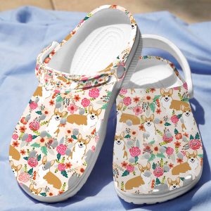 GAT0306102ch ads 9, Make Your Life Colorful, Safety And Good-looking Floral Corgy Crocs, Fast Shipping!, Colorful, Good-looking, Safety