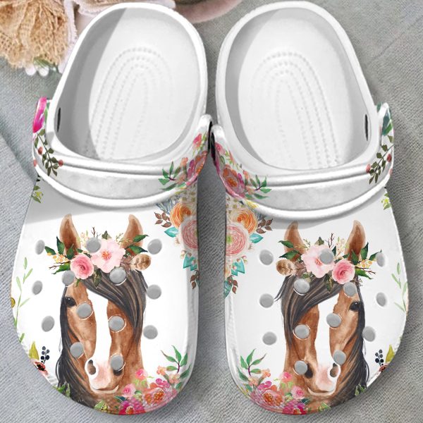 GAT0806104ch ads 8, Horse Wearing Flower Crown Crocs For Men And Women, Order Now For A Special Discount, Special