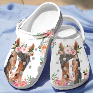 GAT0806104ch ads 9, Horse Wearing Flower Crown Crocs For Men And Women, Order Now For A Special Discount, Special