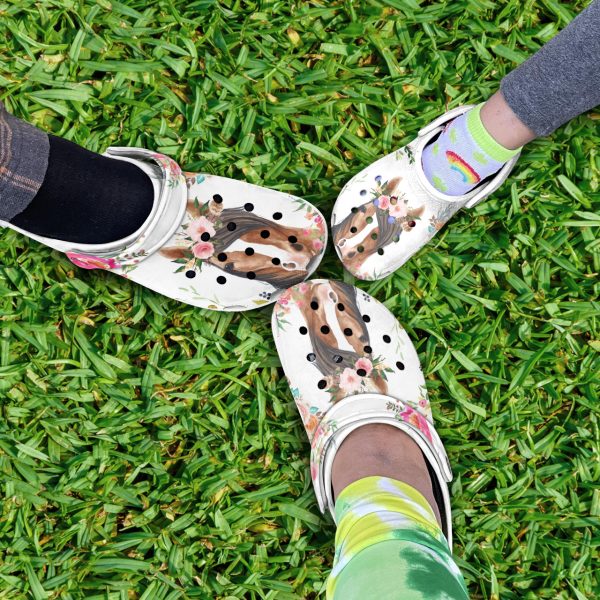 GAT0806104ch kid ads 1, Horse Wearing Flower Crown Crocs For Men And Women, Order Now For A Special Discount, Special