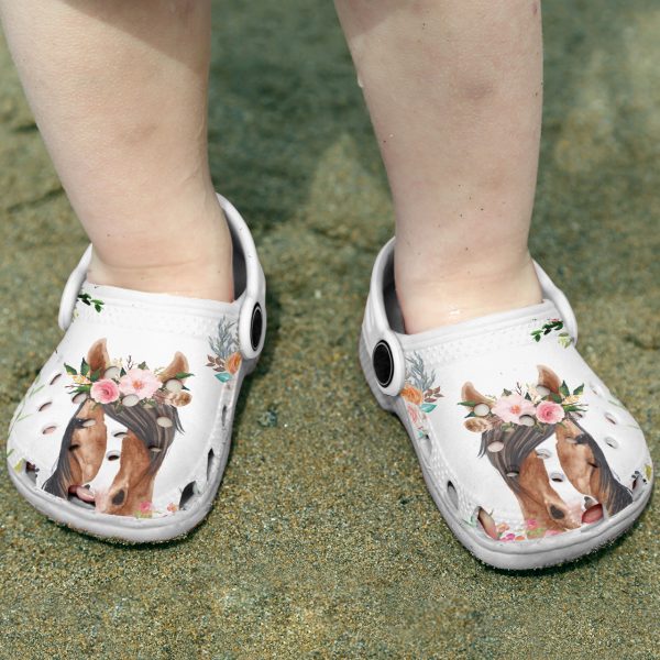 GAT0806104ch kid ads 2, Horse Wearing Flower Crown Crocs For Men And Women, Order Now For A Special Discount, Special