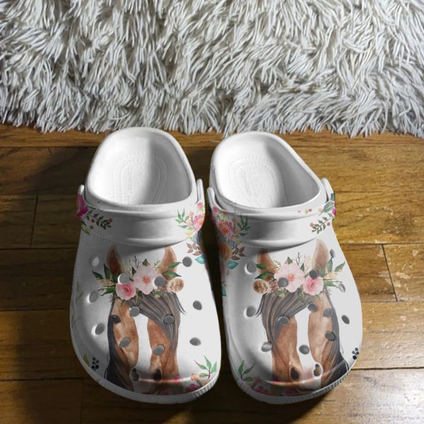 GAT0806104ch kid ads 3, Horse Wearing Flower Crown Crocs For Men And Women, Order Now For A Special Discount, Special