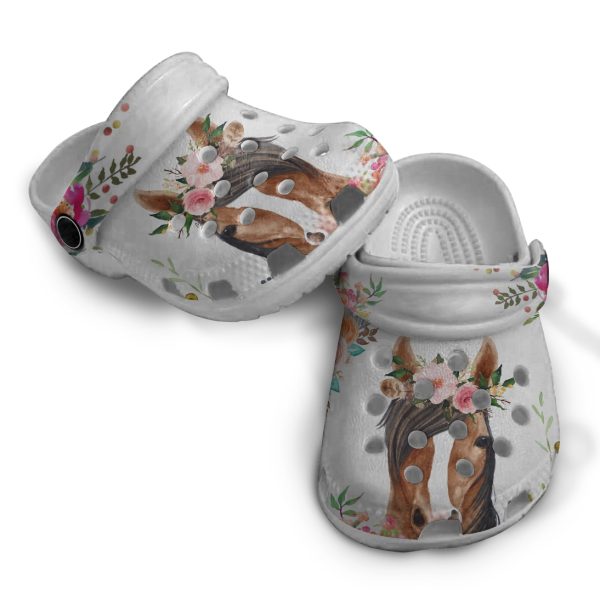 GAT0806104ch kid ads 4, Horse Wearing Flower Crown Crocs For Men And Women, Order Now For A Special Discount, Special