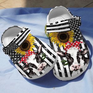 GAT1012101 ads 1, Pretty Sunflower Cow Crocs And Breathable Crocs, Breathable, Pretty