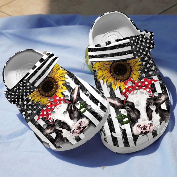 GAT1012101 ads 1, Pretty Sunflower Cow Crocs And Breathable Crocs, Breathable, Pretty