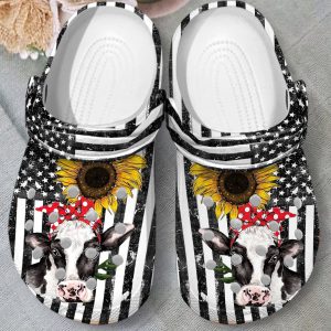 GAT1012101 ads 2, Pretty Sunflower Cow Crocs And Breathable Crocs, Breathable, Pretty