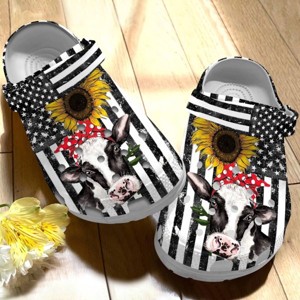 GAT1012101 ads 3, Pretty Sunflower Cow Crocs And Breathable Crocs, Breathable, Pretty