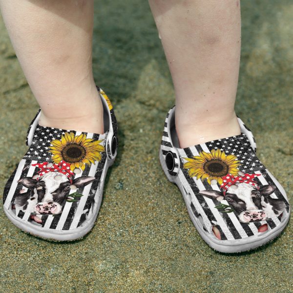 GAT1012101 ads 6, Pretty Sunflower Cow Crocs And Breathable Crocs, Breathable, Pretty