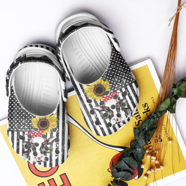 GAT1012101 ads 7, Pretty Sunflower Cow Crocs And Breathable Crocs, Breathable, Pretty