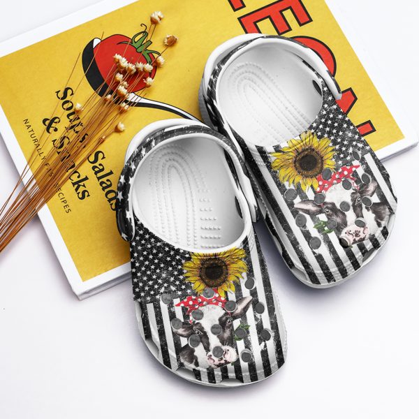 GAT1012101 ads 8, Pretty Sunflower Cow Crocs And Breathable Crocs, Breathable, Pretty